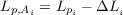 $L_{p,A_i} = L_{p_i} -  \Delta L_{А_i}$