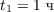 $t_1 = 1\ \text{ч}$